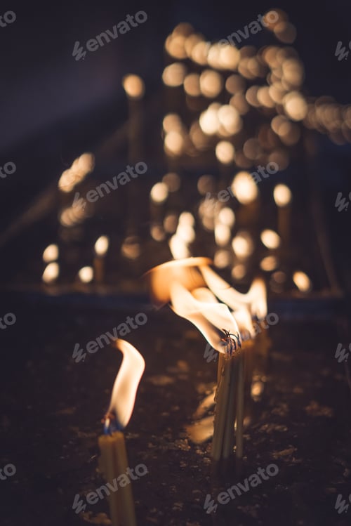 Preview: Burning memorial candles in the chapel