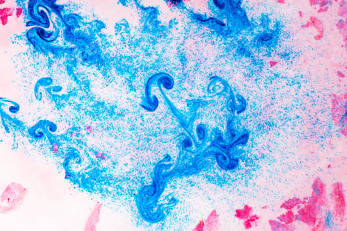 Preview: Abstract Ink Design Template Mixed Texture Background. Blue Abstract Texture. Fluid Art