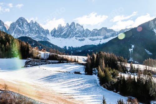 Preview: Famous place of the world, Santa Maddalena village with magical Dolomites mountains in background