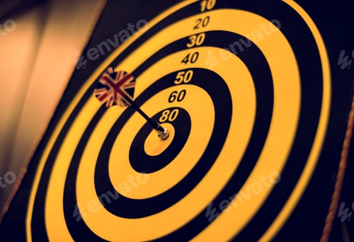 Preview: Bullseye score on a dartboard