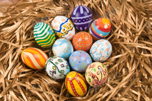 Preview: preparation, easter eggs, coloured, colours