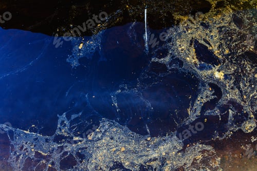 Preview: Top view of polluted water at Rio Tinto mining park in Spain