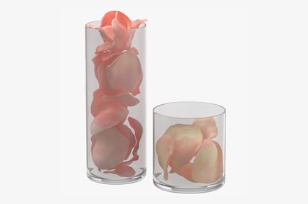 Preview: Rose Petals in Clear Glass Cylinder