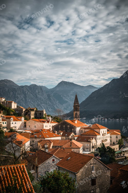 Preview: Scenic view of the Church of Saint Nicholas in Perasta, Montenegro
