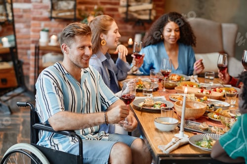 Preview: Friends Toasting at Dinner