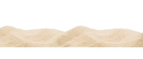 Preview: Panoramic pile sand dune isolated on white-3