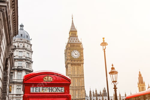 Preview: london telephone booth and big ben
