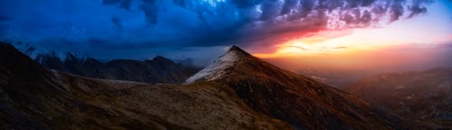 Preview: Aerial Panoramic View of Dramatic Mountains