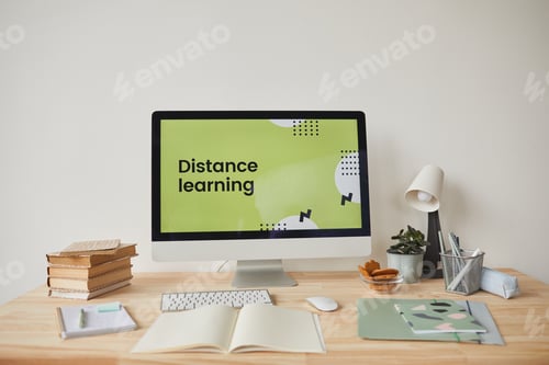 Preview: Distance Learning Concept with Books and Computer
