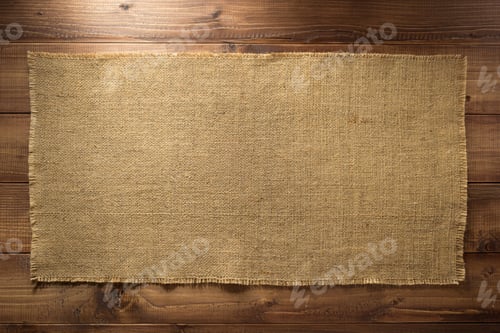 Preview: burlap hessian sacking on wood