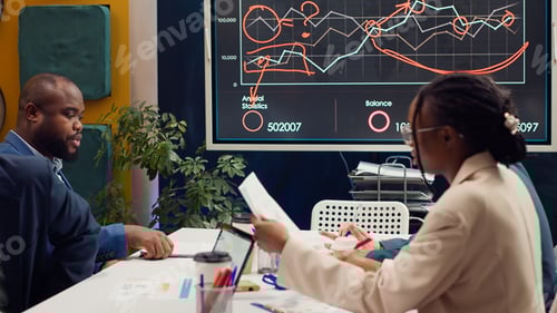 Preview: Team leader entering the meeting room and talking sense into his employees