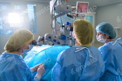 Preview: Blepharoplasty plastic surgery. Rejuvenation of the area around the eyes