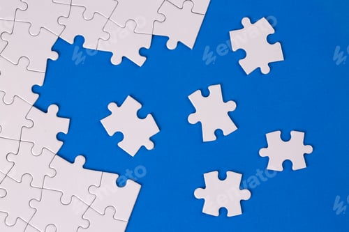 Preview: Missing jigsaw puzzle pieces. Business concept.