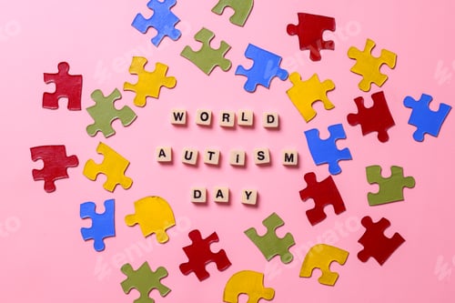 Preview: World autism day colorful background