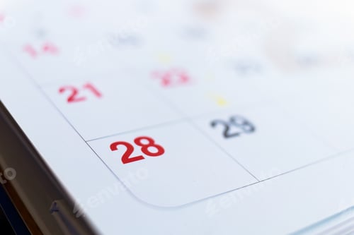 Preview: Calendar page showing holiday event