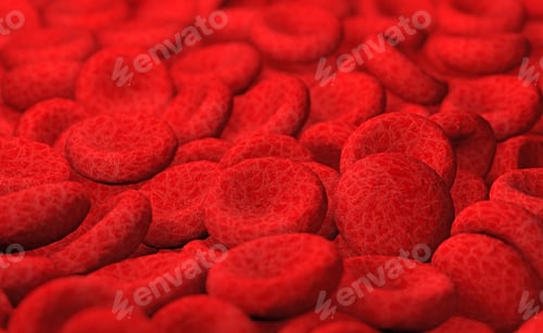 Preview: red blood cells background, 3d Illustration