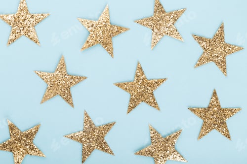 Preview: Christmas Background with Shining Stars.