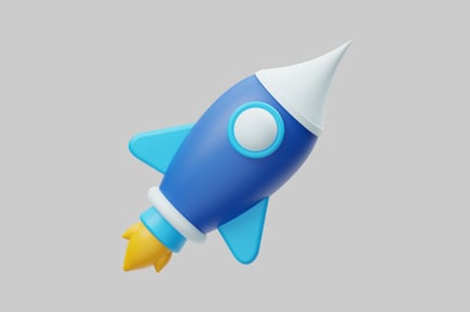Preview: Cartoon rocket launching spaceship design