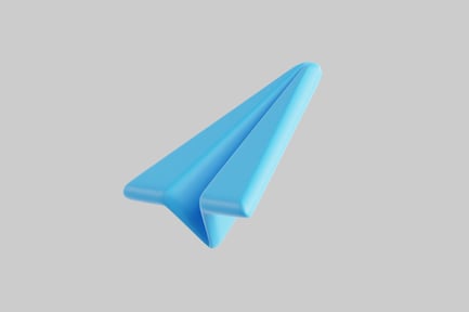 Preview: Sky blue paper airplane