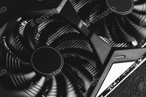 Preview: Computer graphic card, video card with two fans