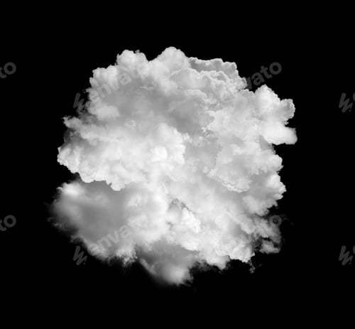Preview: white clouds or smoke isolated on black