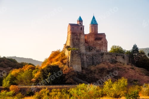 Preview: Historical Gremi fortress in Kakheti region at sunset, Georgia