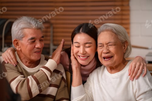 Preview: Family joy, Happy Grandparents Enjoying Retirement, Sharing Smiles Togetherness Across Generations