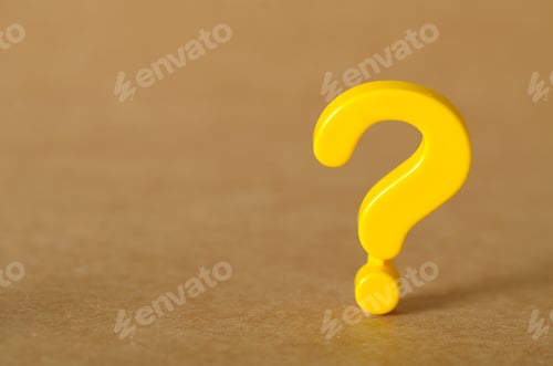 Preview: Minimalist Concept with Yellow Question Mark Signifying Confusion or Inquiry