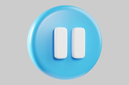 Preview: Blue pause button icon