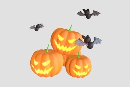 Preview: Pumpkin Bunch with Bats