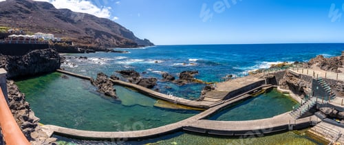 Preview: Beautiful natural pools of La Fajana on the northeast coast on the island of La Palma