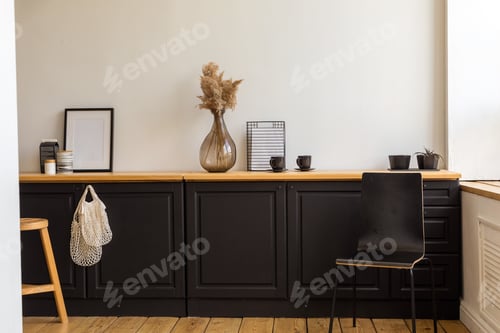Preview: Cupboards with decorations in cozy room
