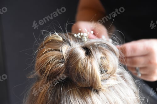 Preview: Braided Updo with Delicate Floral Accents