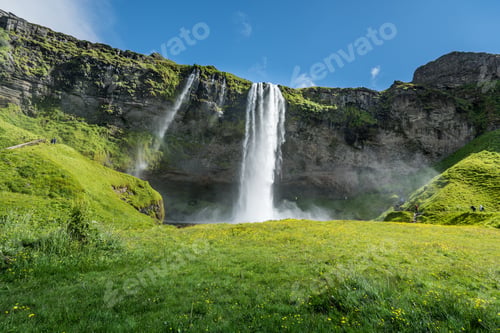 Preview: Seljalandsfoss waterfall in Iceland in Summer