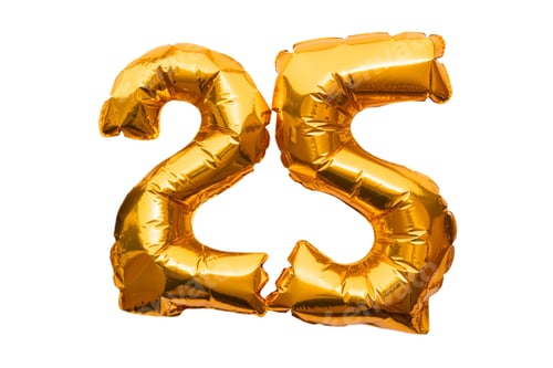 Preview: #6940 Gold balloon isolated on a transparent background