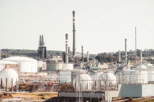 Preview: A huge Industrial refinery landscape