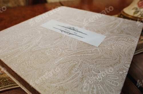 Preview: textile vintage wedding photo book album