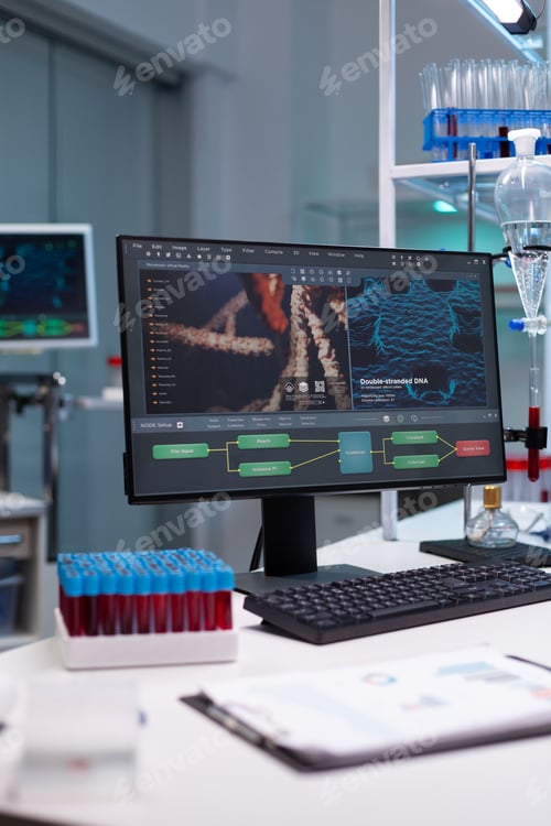 Preview: Nobody in scientific laboratory with research equipment
