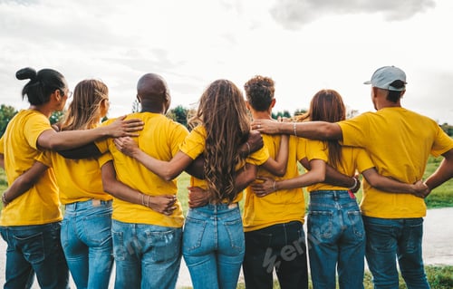 Preview: Group of people hugging together
