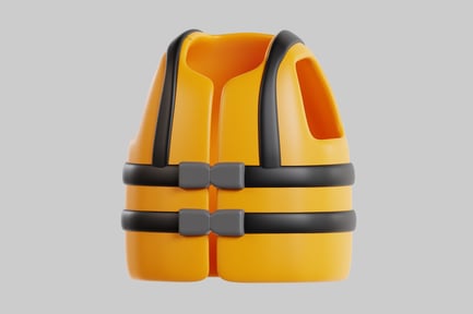 Preview: Life jacket with yellow and black accents