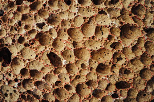 Preview: Foam concrete block wall texture close up
