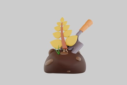 Preview: Sprout and shovel agriculture scene