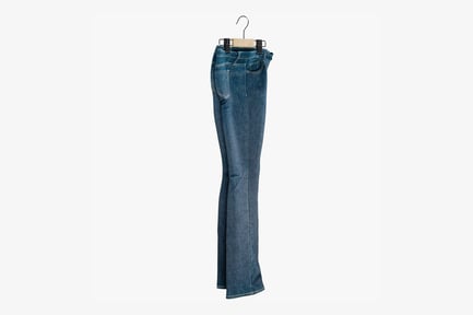 Preview: Women's Dark Blue Denim Flare Jeans