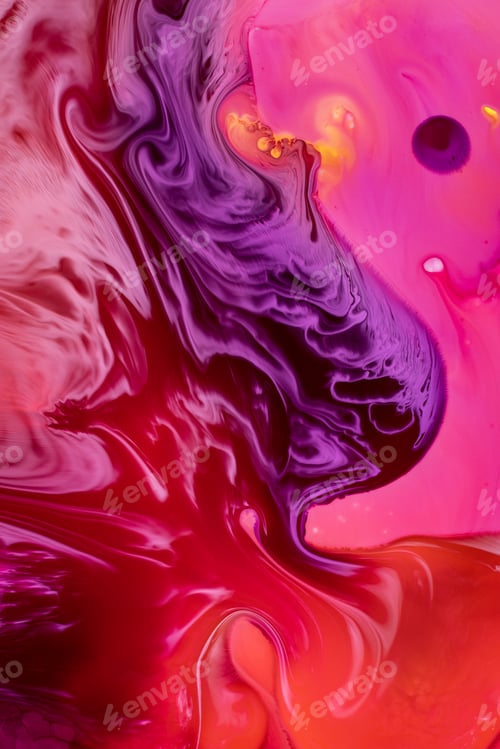 Preview: Abstract flow of liquid paints in mix
