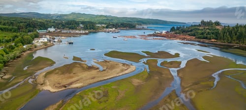 Preview: Town on the Pacific Ocean. Sunny Summer. Vancouver Island