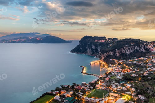 Preview: Capri, Italy aerial view with Marina Grande