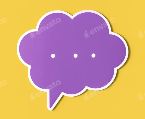 Preview: Conversation speech bubble cut out icon