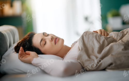 Preview: Woman is sleeping in her bedroom