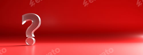 Preview: Exclamation mark on red background. 3d illustration