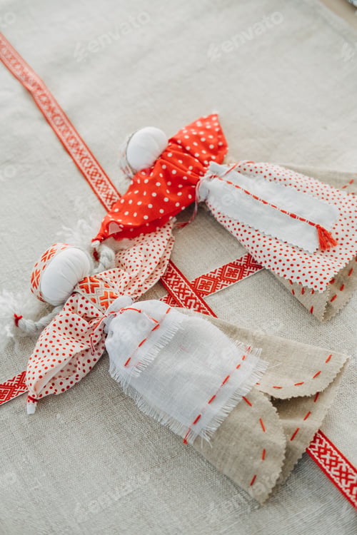 Preview: Motanka handmade Doll, family guard or great interior toy. Traditional Belarusian folk doll in